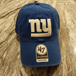 '47 New York Giants Clean Up Blue Adjustable Strap Hat Dad Cap - Picture 1 of 5