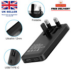 20W USB C PD & USB-A QC Mobile Phone Fast Charger Folding Dual Port UK Plug
