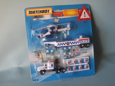Matchbox Convoy Mack Helicopter Transporter UK Police EM-60 Emergency Rare in BP - Image 1 of 3