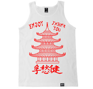 CHINESE TAKE OUT FUNNY HUMOR CHINA COSTUME FOOD EDM HIP HOP RAP MEME TANK TOP