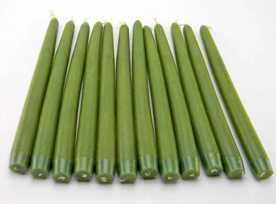 Lote 12 x 15" Price's Venetian Abacate Green Candles 10 horas aproximadamente tempo de queima - Imagem 1 de 4