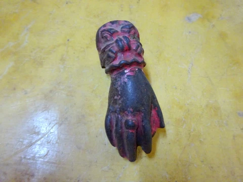 Victorian Iron Door Knocker Antique circa 1800 Cast in the form of A Hand IV ! Cover