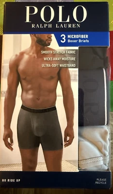 POLO RALPH LAUREN MICROFIBRA CALZONCILLO BOXER COLOR NVBBP3 NEGRO/CRUCERO/GRIS TALLA XL Foto 1 de 4
