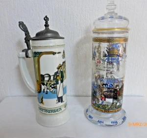 Bierkrug Dortmunder Union Brauerei , Pokalglas Dortmunder Kronenbrauerei - Bild 1 von 12