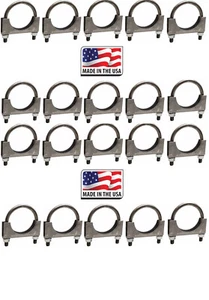 2-1/2 Heavy Duty Muffler Clamp (20) GM Style Nickson #87 3/8 U BOLT MADE IN USA - Picture 1 of 5