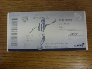 06/03/2005 Ticket: West Bromwich Albion v Birmingham City  . Thank you for viewi - Picture 1 of 1