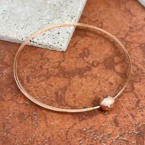 Rose Gold Plated Stainless Steel 10 Strand Black Coated Cable Wire Necklace No C - Picture 1 of 8