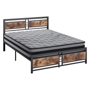 metal Bed Frame mattress Base Set Wood King Double Queen Pocket Spring HD Foam Q - Picture 1 of 11