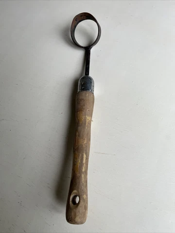 Vintage Metal Bulb Planter Wooden Handle Cover