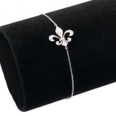 18K Gold Diamond Bracelet 0.23cts Natural Diamond Solid White Gold UK Hallmarked - Image 1 of 4