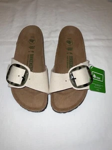 Birkenstock Madrid Vegan Big Buckle Slide Textile/Eggshell EU 36 US 5 - Picture 1 of 8