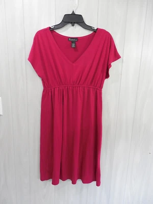 Vestido Babydoll Estilo Contemporâneo Signature Studio Decote V Tamanho G Vermelho Flare - Imagem 1 de 4