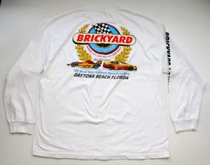 Camisa De Colección Brickyard Lounge Daytona Beach Indy Nascar Manga Larga Blanca Talla 2XL - Imagen 1 de 10