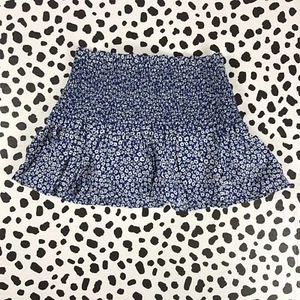 J.CREW CREWCUTS Girls' Smocked Blue Floral Cotton Voile Skirt XXS BY169 - Picture 1 of 4