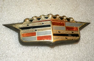 1956 56 Cadillac Hood Crest Emblem Ornament Original OEM Used - Picture 1 of 5