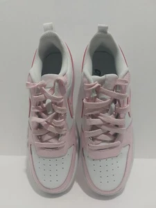 Nike Court Borough Low White/Pink Size 6Y Youth Kids Girls Sneakers Shoe - Picture 1 of 10