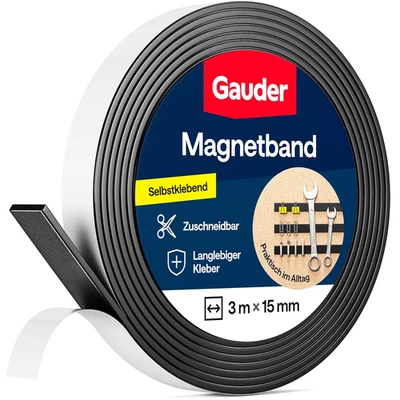 BESUCHE DEN GAUDER-STORE GAUDER Magnetband Selbstklebend Stark - Magnetstreifen Zuschneidbar Mit Hoher Ha