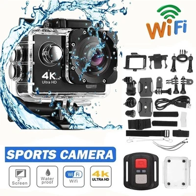 4K Action Camera - Waterproof, Wi-Fi Remote for GoPro Sports & Underwater Use - Image 1 of 4