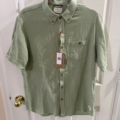 NWT Original Weatherproof Air-Tex Short Sleeve Reseda Green Men’s Shirt Size Med - Image 1 of 4
