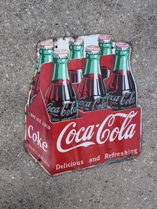 Original Coca Cola 6pack Advertisement Tin - Picture 1 of 2