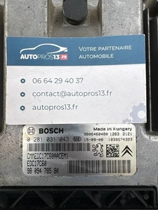 EDC17C60 STEUERGERÄT MOTORSTEUERGERÄT CITROEN PEUGEOT 0281034189 9825318180 - Bild 1 von 2
