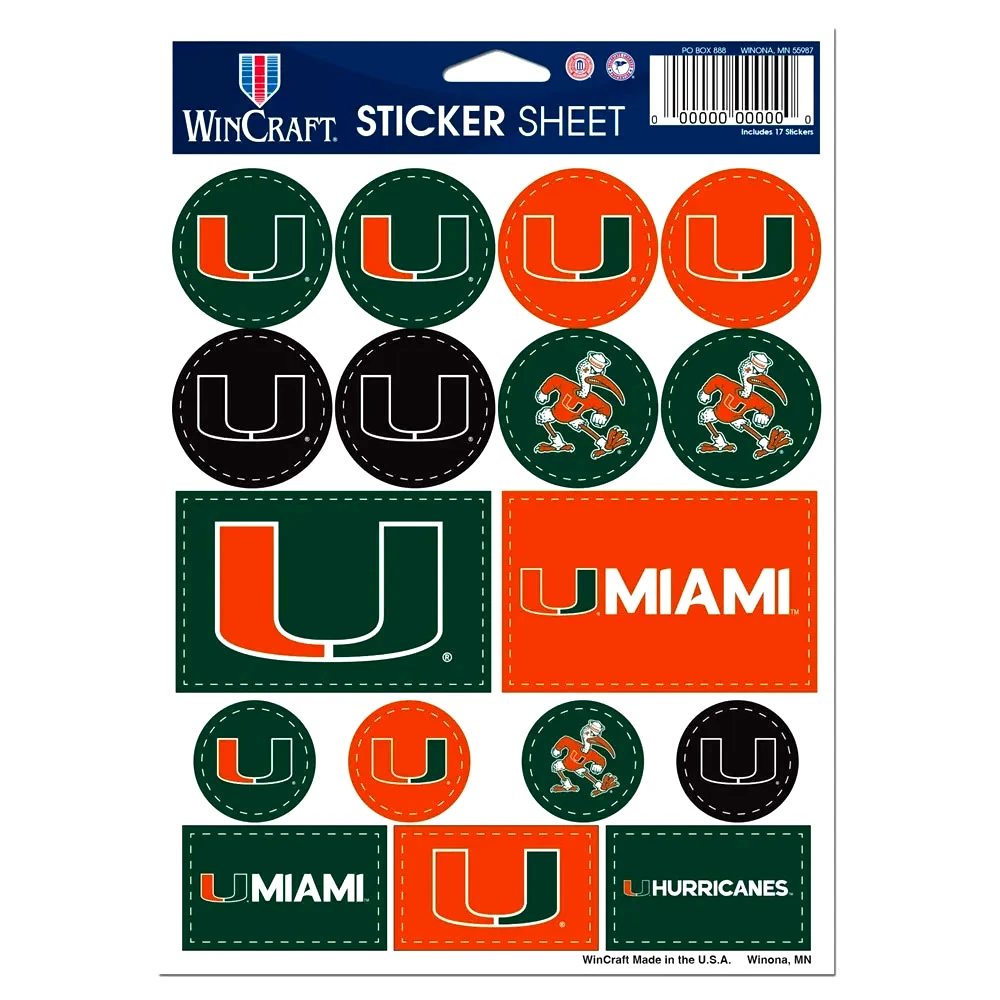 Miami Hurricanes Flags NCAA Miami Hurricanes 3D Die-Cut Vinyl Decal ...