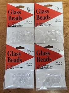 4 Stück. Top Messing Glasperlen. 10mm. 10 pro Packung. PGB-010. Klar - Bild 1 von 4