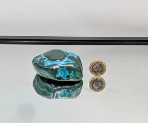 Cristal de malaquita de crisocola grande pulido (#25) - Imagen 1 de 4