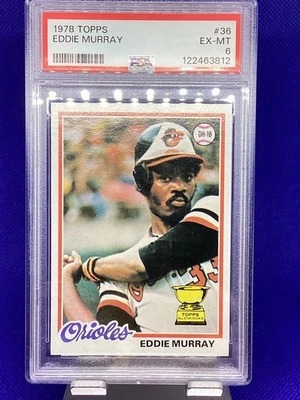 1972 Topps Eddie Murray #36 PSA 6 EX MT bien centrado nítido, gran atractivo -812 Foto 1 de 4