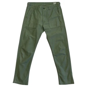 orSlow Baker Pants M Khaki Olive Green Japan Made Military Zip Fly F/S - Picture 1 of 11