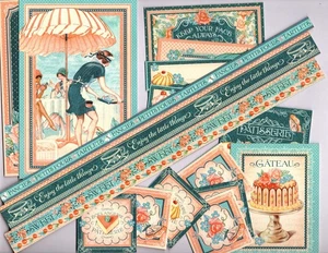 Fragmentos Gráficos 45 CAFÉ PARISINO (17 PIEZAS) CORTADOS A MANO EFÍMEROS álbumes de recortes manualidades - Imagen 1 de 5