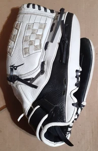 Mizuno 12.5" Supreme Series Fastpitch Glove White Black Right Hand Throw Leather - Picture 1 of 4