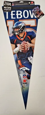 Banderín de jugador coleccionista enrollable Tim Tebow #15 de los Denver Broncos NFL Foto 1 de 2