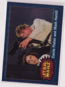 1999 Topps Chrome Archives Star Wars #19 Carrie Fisher and Mark Hamill - Picture 1 of 2