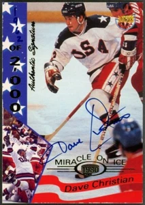 1995 Dave Christian Signature Rookies Miracle On Ice Auto Autograph /2000 USA #5 - Bild 1 von 2