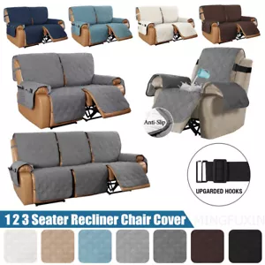 1 2 3 Seater Stretch Recliner Chair Covers Couch Cover Sofa Armchair Slipcover - Picture 1 of 98