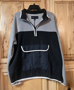Edgar and Ash Comfy Quarter Zip Fleece Men's Large 1/4 Zip Pullover Jacket NWT - Picture 1 of 5