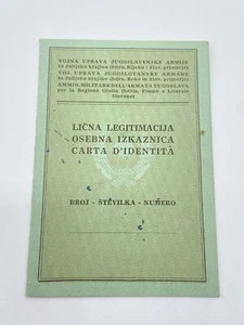 WW2 Yugoslavian Government/ Army Personal Pass Dated 1943 - Picture 1 of 11