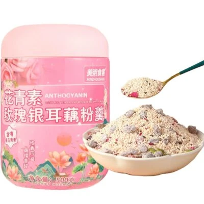 Sopa china de raíz de loto en polvo sopa de rosa y hongos blancos 500 g Foto 1 de 4