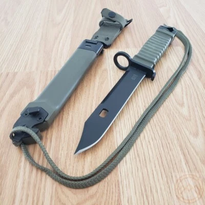 Aitor Combat Fixed Knife 6.75" Stainless Clip Point Blade Green Polymer Handle - Image 1 of 4