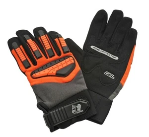 Orange Black Work Mechanic Gloves - Large - Picture 1 of 2