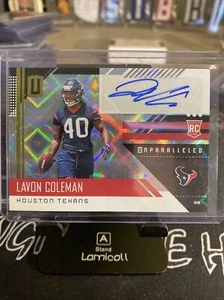 D20373 2018 Panini Unparalleled Rookie Autografi #269 Lavon Coleman Texans - Foto 1 di 4