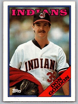 1988 Topps #144 Don Gordon Cleveland Indians MLB Baseball Card - Image 1 of 2