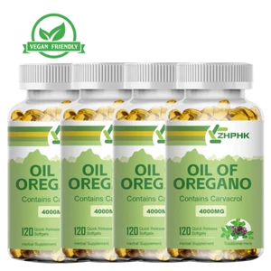 OREGANO ESSENTIAL OIL 4000mg 100% ORGANIC ANTIFUNGAL ANTI-FUNGAL Immune Support - Picture 1 of 13