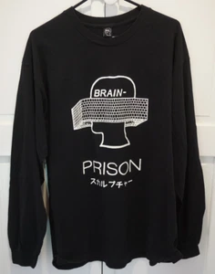 Brain Dead Prison Sol Lewitt Cone Long Sleeve Black Art Graphic T-Shirt Mens XL - Picture 1 of 10