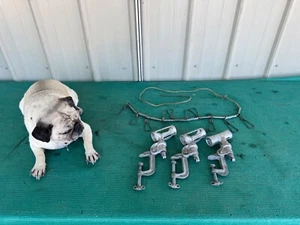 Vintage The Lazy Aluminum Boat Deck Fishing Rod Holders + Fish Stinger - Picture 1 of 8