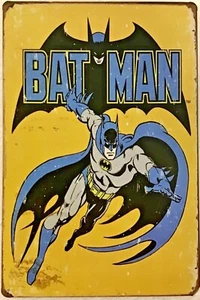 TIN SIGN 8x12 Batman superhero DC comics caped crusader crime fighter bat A49 - Picture 1 of 6