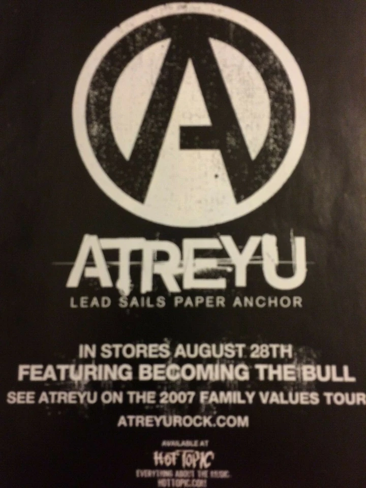 Atreyu, anclaje de papel velas de plomo, anuncio promocional de página completa Foto 1 de 1