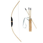 Handmade Wood Bow and Arrow, Quiver Set for Kids Gift Outdoor Target Practice