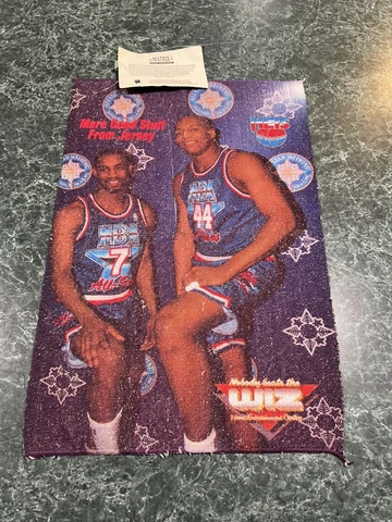 Vintage New Jersey Nets “Nobody Beats The Wiz” All Star Game Towel *NOS* Cover